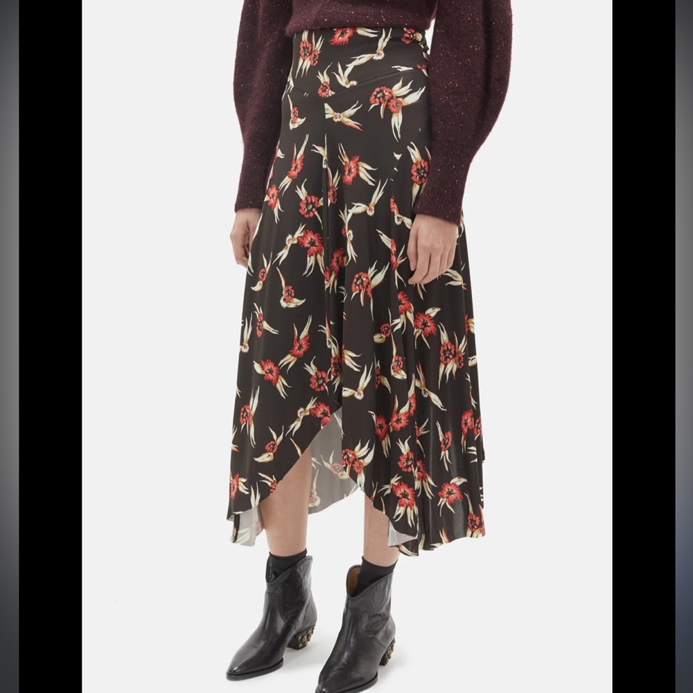 ISABEL MARANT
Dracen Asymmetrical Print Skirt Size 38